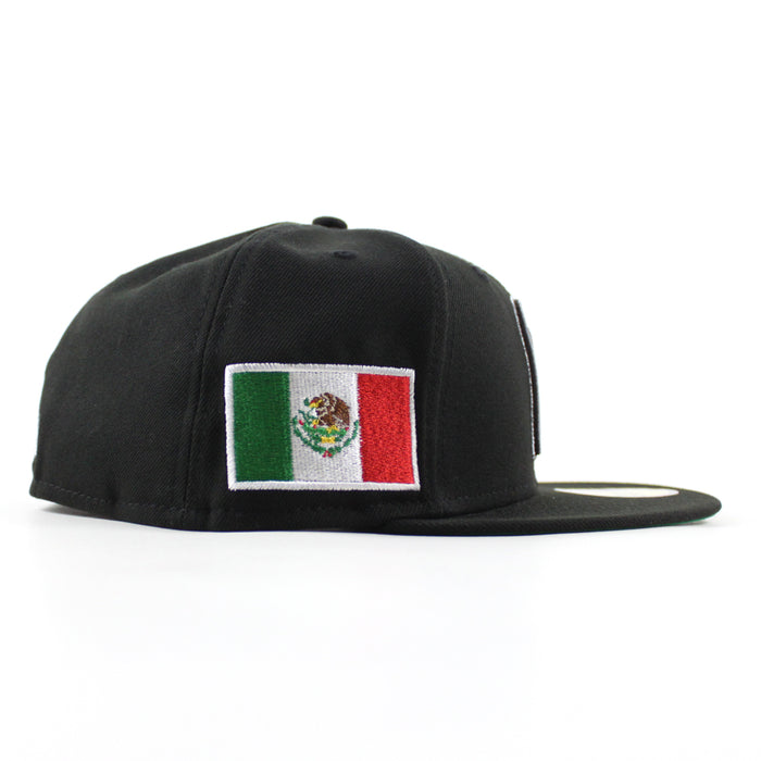 Mexico 2023 World Baseball Classic (WBC) Mexican Flag New Era 59Fifty Fitted Hat (Black Green Under Brim)