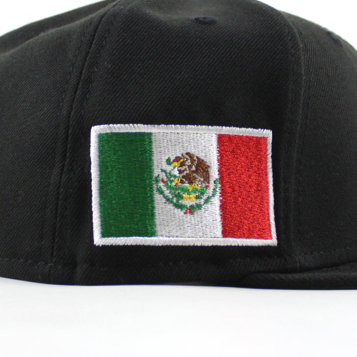 Mexico 2023 World Baseball Classic (WBC) Mexican Flag New Era 59Fifty Fitted Hat (Black Green Under Brim)