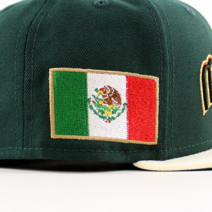 Mexico 2023 World Baseball Classic (WBC) New Era 59Fifty Fitted Hat (Dark Green Chrome White Green Under Brim)