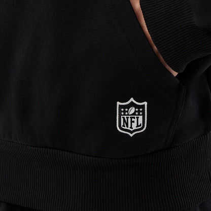 The Male model is wearing Miami Dolphins NFL International Series Games Black Pullover Hoodie 5