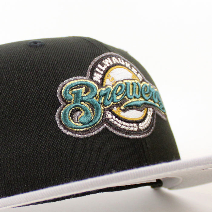 Milwaukee Brewers 2002 All Star Game New Era 59Fifty Fitted Hat (Black Gray Metallic Silver Under Brim)