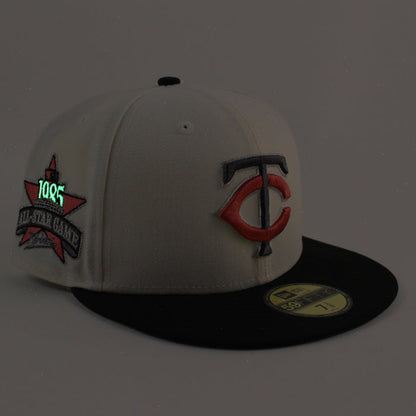 Minnesota Twins 1985 All Star Game New Era 59Fifty Fitted Hat (Chrome White Black Gray Under Brim)