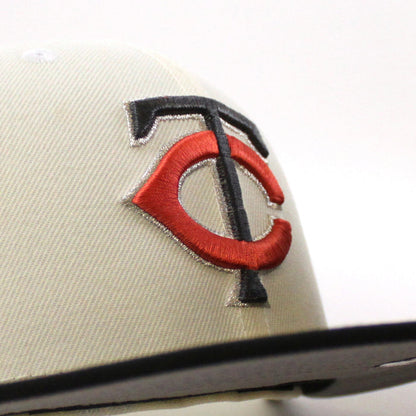Minnesota Twins 1985 All Star Game New Era 59Fifty Fitted Hat (Chrome White Black Gray Under Brim)
