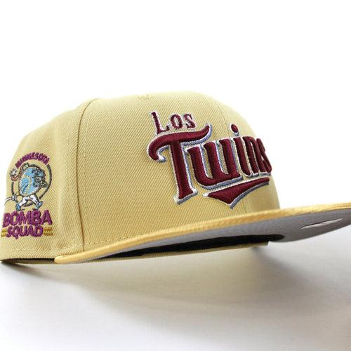 Minnesota Twins 1985 All Star Game New Era 59Fifty Fitted Hat (Vegas Gold Metallic Gold Gray Under Brim)