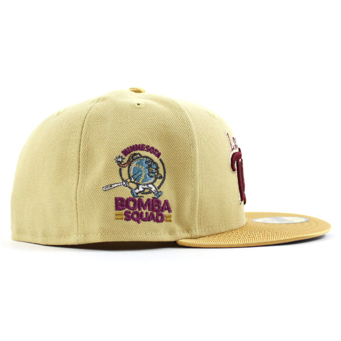Minnesota Twins 1985 All Star Game New Era 59Fifty Fitted Hat (Vegas Gold Metallic Gold Gray Under Brim)