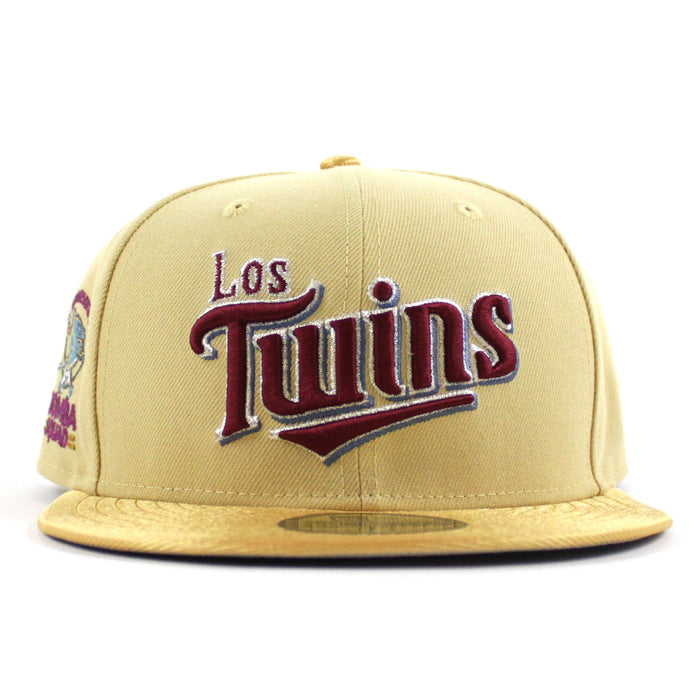 Minnesota Twins 1985 All Star Game New Era 59Fifty Fitted Hat (Vegas Gold Metallic Gold Gray Under Brim)