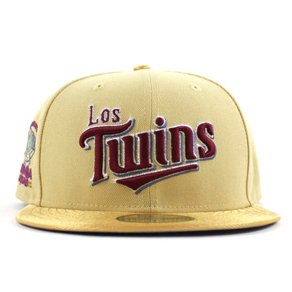 Minnesota Twins 1985 All Star Game New Era 59Fifty Fitted Hat (Vegas Gold Metallic Gold Gray Under Brim)