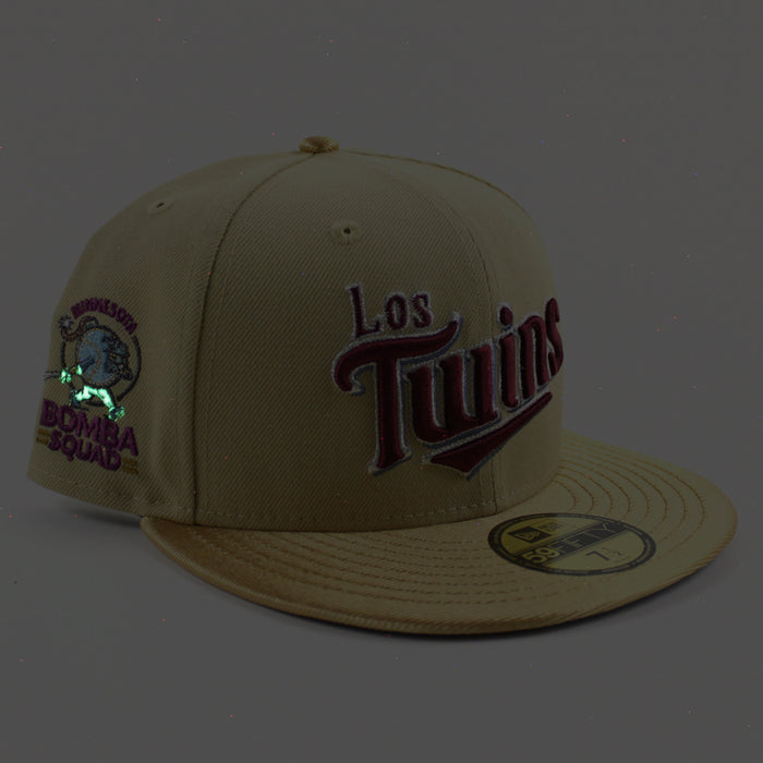 Minnesota Twins 1985 All Star Game New Era 59Fifty Fitted Hat (Vegas Gold Metallic Gold Gray Under Brim)
