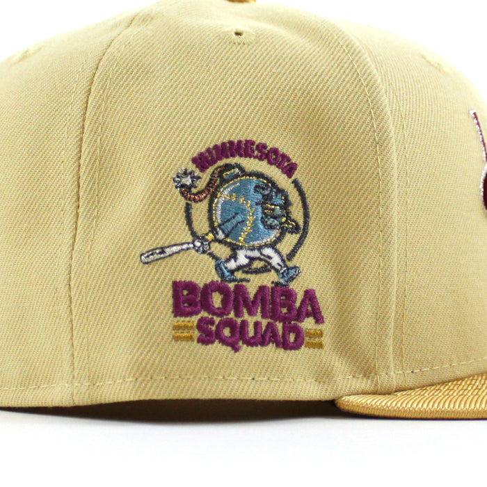 Minnesota Twins 1985 All Star Game New Era 59Fifty Fitted Hat (Vegas Gold Metallic Gold Gray Under Brim)