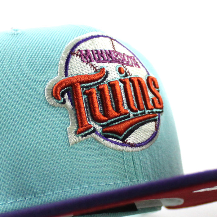 Minnesota Twins 30th Anniversary New Era 59Fifty Fitted Hat (BLUE TINT PURPLE PINOT RED Under Brim)