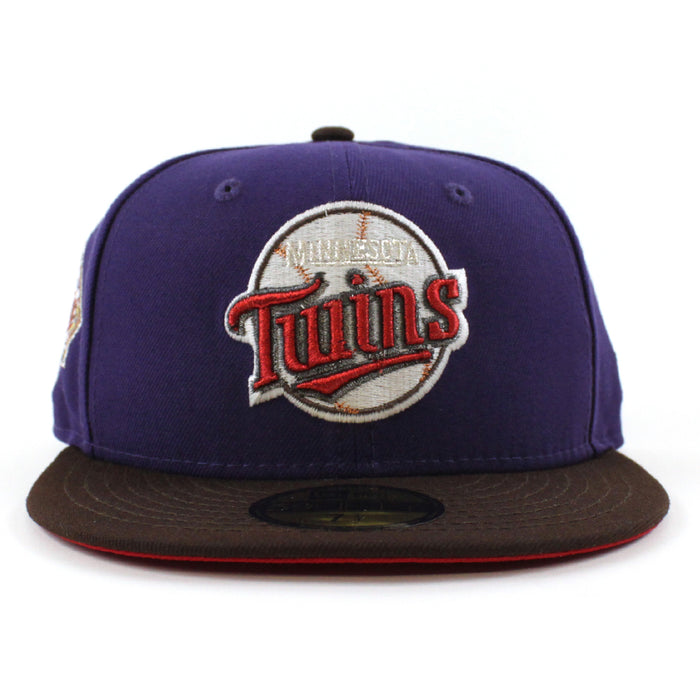 Minnesota Twins 30th Anniversary New Era 59Fifty Fitted Hat (GITD Purple Burnt Wood Scarlet Under Brim)
