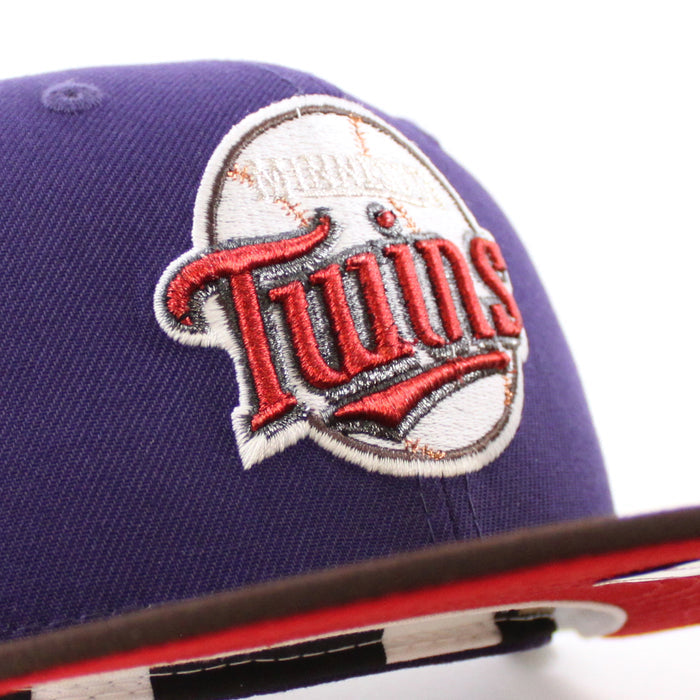 Minnesota Twins 30th Anniversary New Era 59Fifty Fitted Hat (GITD Purple Burnt Wood Scarlet Under Brim)