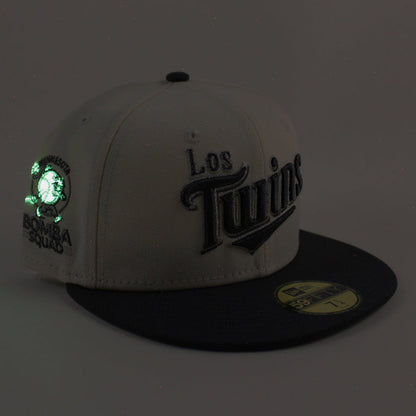 Minnesota Twins Bomba Squad New Era 59Fifty Fitted Hat (Chrome White Dark Gray Gray Under Brim)
