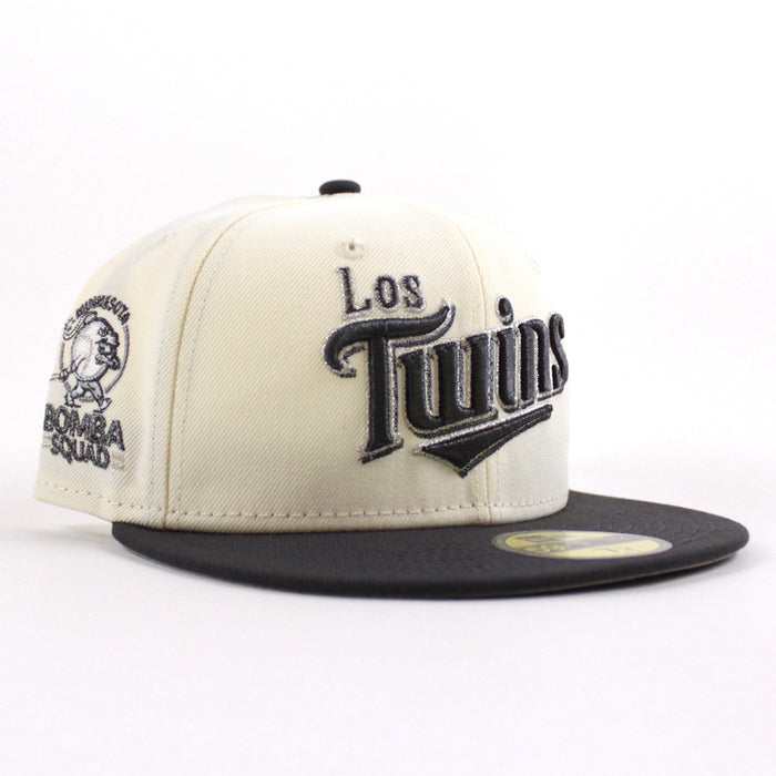 Minnesota Twins Bomba Squad New Era 59Fifty Fitted Hat (Chrome White Dark Gray Gray Under Brim)