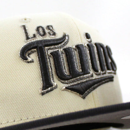 Minnesota Twins Bomba Squad New Era 59Fifty Fitted Hat (Chrome White Dark Gray Gray Under Brim)