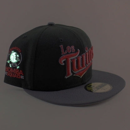 Minnesota Twins Bombs Squad New Era 59Fifty Fitted Hat (Black Dark Gray Gray Under Brim)