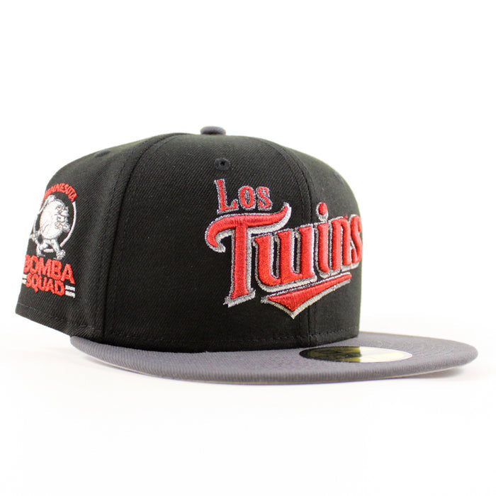 Minnesota Twins Bombs Squad New Era 59Fifty Fitted Hat (Black Dark Gray Gray Under Brim)