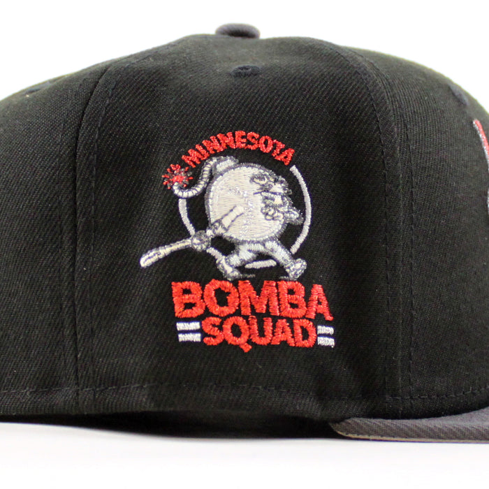 Minnesota Twins Bombs Squad New Era 59Fifty Fitted Hat (Black Dark Gray Gray Under Brim)