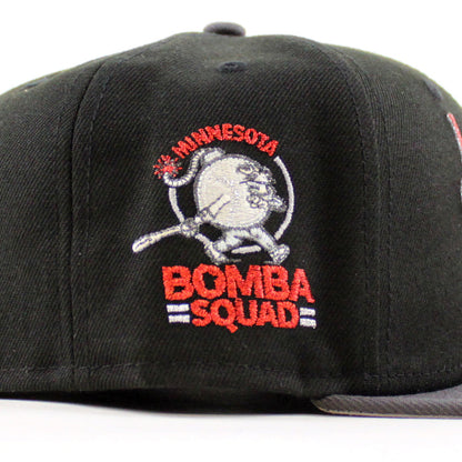 Minnesota Twins Bombs Squad New Era 59Fifty Fitted Hat (Black Dark Gray Gray Under Brim)