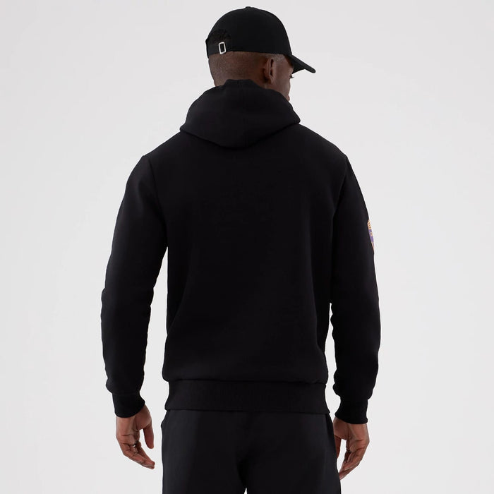 The Male model is wearing Minnesota Vikings NFL International Series Games 2025 Black Pullover Hoodie 2