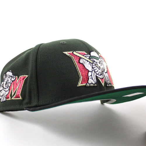 MODESTO AS ELEPHANT M HOMETOWN COLLECTION New Era 59Fifty Fitted Hat (SeaWeed Green Camo Green Under Brim)