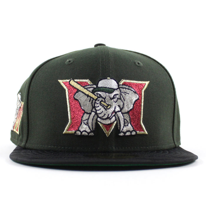 MODESTO AS ELEPHANT M HOMETOWN COLLECTION New Era 59Fifty Fitted Hat (SeaWeed Green Camo Green Under Brim)