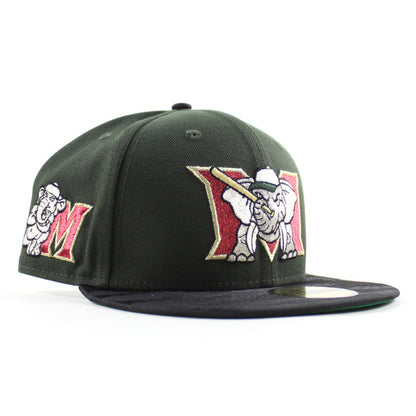 MODESTO AS ELEPHANT M HOMETOWN COLLECTION New Era 59Fifty Fitted Hat (SeaWeed Green Camo Green Under Brim)