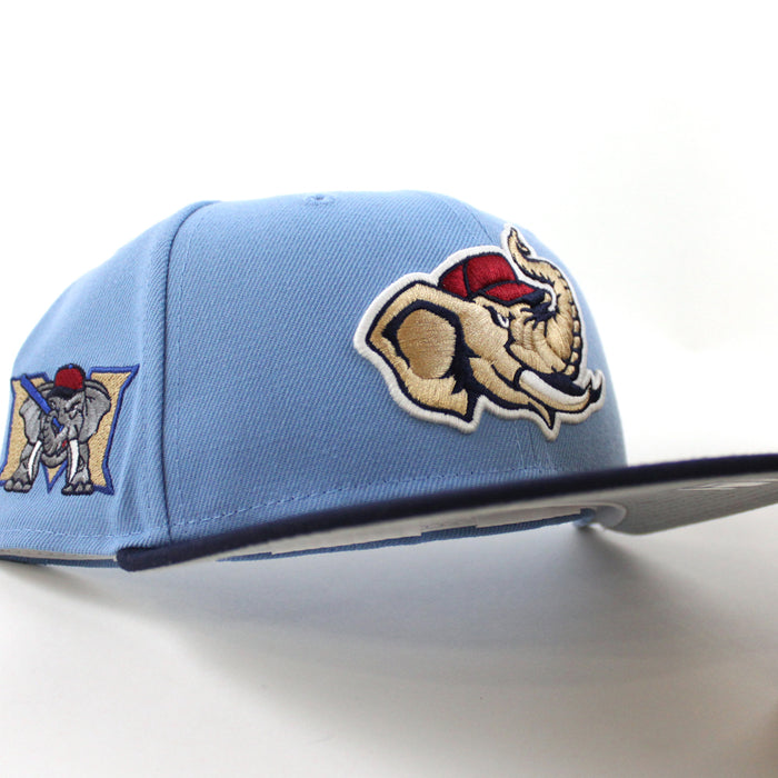 MODESTO AS ELEPHANT M Patch New Era 59Fifty Fitted Hat (Sky Night Shift Navy Gray Under Brim)