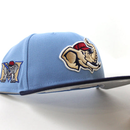 MODESTO AS ELEPHANT M Patch New Era 59Fifty Fitted Hat (Sky Night Shift Navy Gray Under Brim)