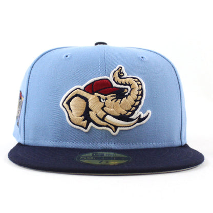 MODESTO AS ELEPHANT M Patch New Era 59Fifty Fitted Hat (Sky Night Shift Navy Gray Under Brim)