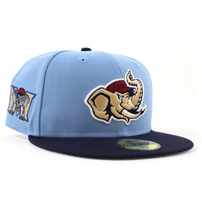 MODESTO AS ELEPHANT M Patch New Era 59Fifty Fitted Hat (Sky Night Shift Navy Gray Under Brim)