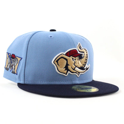 MODESTO AS ELEPHANT M Patch New Era 59Fifty Fitted Hat (Sky Night Shift Navy Gray Under Brim)