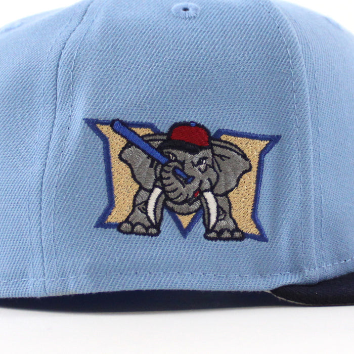 MODESTO AS ELEPHANT M Patch New Era 59Fifty Fitted Hat (Sky Night Shift Navy Gray Under Brim)