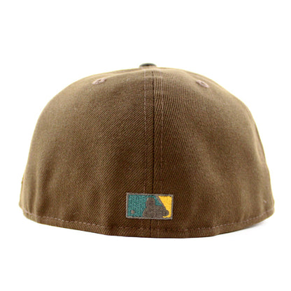Montreal Expos Club De BaseBall Montreal New Era Fitted 59Fifty Hat (Walnut Pewter and Pine Needle Under Brim)
