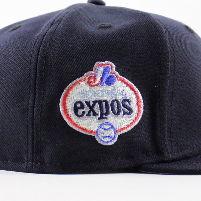 Montreal Expos Expos Patch New Era Fitted 59Fifty Hat (Navy Gray Underbrim)