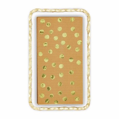 Gold Rimmed Glass Guest Towel Holder