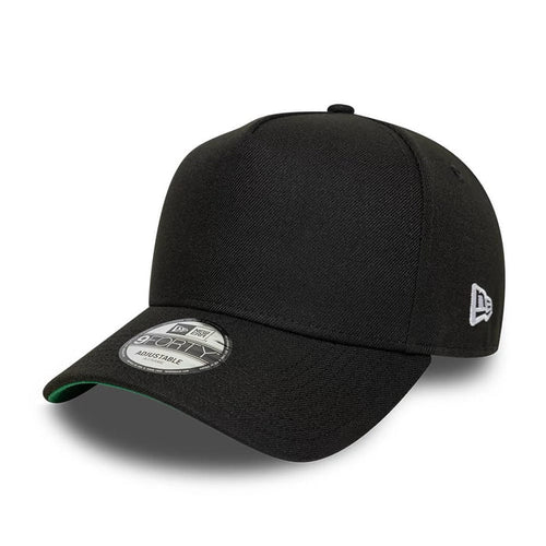 This is a  New Era Black 9FORTY A-Frame Adjustable Cap 1