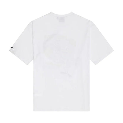 The Male model is wearing New Era Character Graphic White Oversized T-Shirt 2