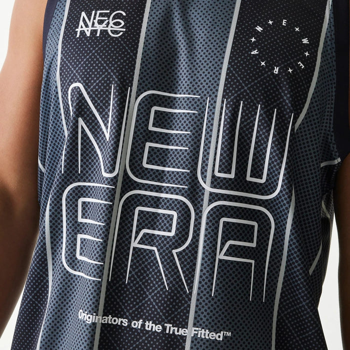 The Male model is wearing New Era City Sport Black Tank Top 3