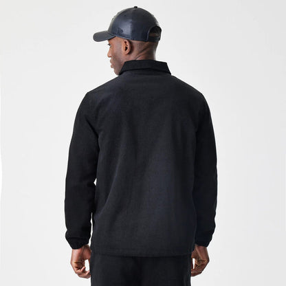 The Male model is wearing  New Era Cord Black Coaches Jacket 2