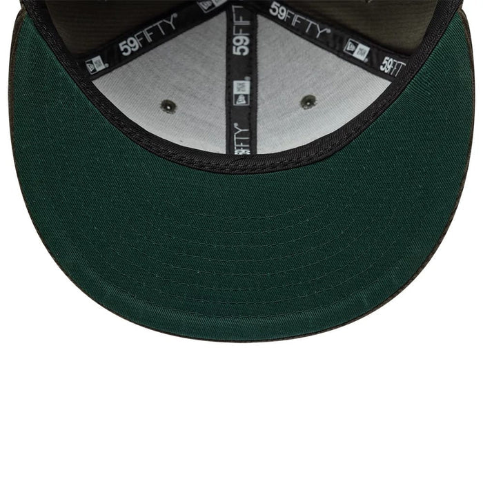 This is a  New Era Cord Dark Green 59FIFTY Fitted Cap 2