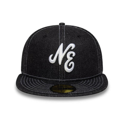 This is a  New Era Denim Black 59FIFTY Fitted Cap 2