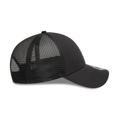 This is a New Era Grey 9FORTY Trucker Adjustable Cap 5