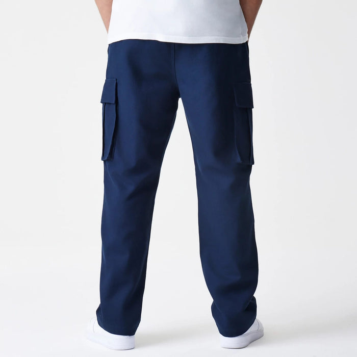 The Male model is wearing  New Era Navy Straight Leg Cargo Trousers 2