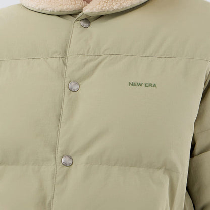 The Male model is wearing  New Era Organic Boa Neck Khaki Jacket 6