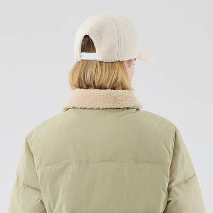 The Male model is wearing  New Era Organic Boa Neck Khaki Jacket 8