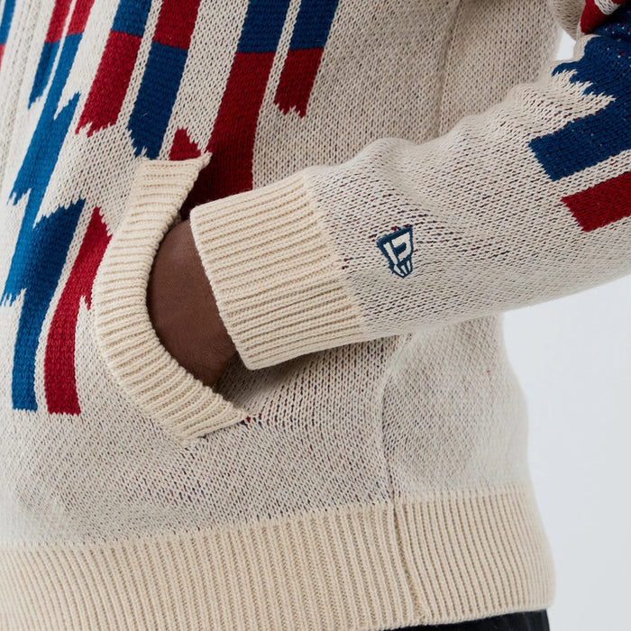 The Male model is wearing  New Era Organic Cowichan Natural Cardigan 4