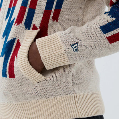 The Male model is wearing  New Era Organic Cowichan Natural Cardigan 4