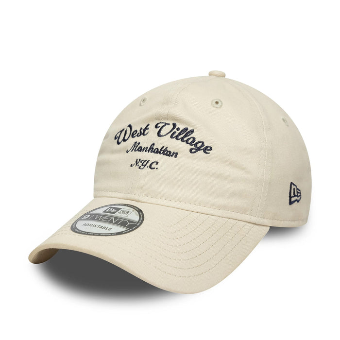This is a  New Era Wordmark Cream 9TWENTY Adjustable Cap 1