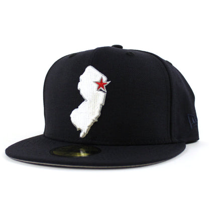 New Jersey State New Era 59Fifty Fitted Hat (Navy Gray Under Brim)